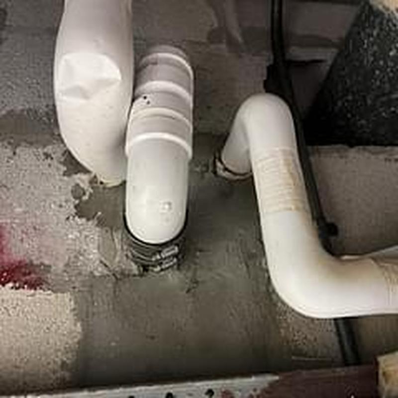 PVC kitchen drain line with air admittance valve