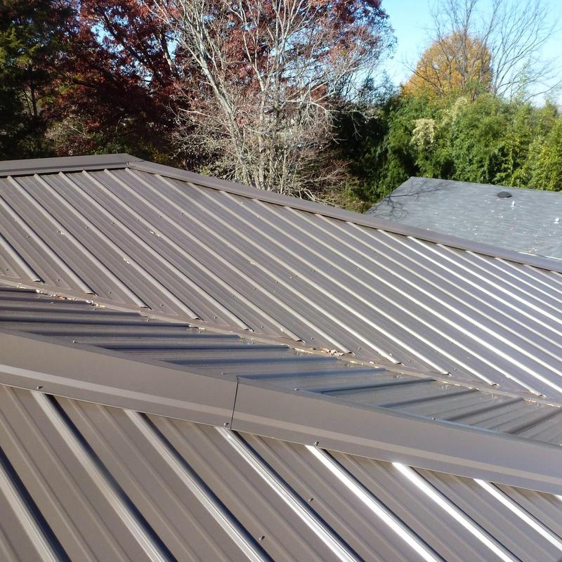 Standing seam metal roof on residential home