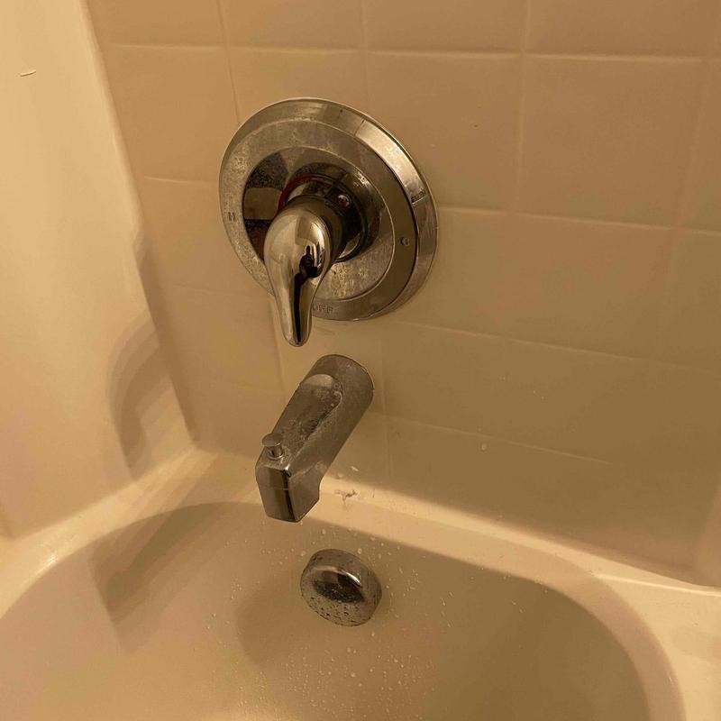 Moen shower valve handle and tub spout assembly