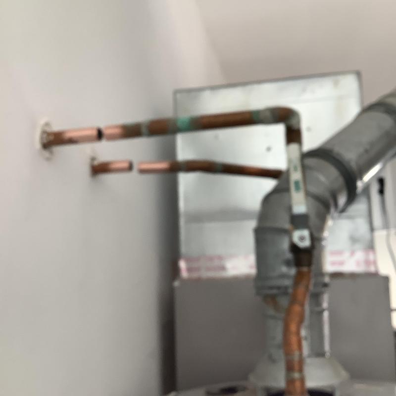 Copper piping and ventilation ductwork installation