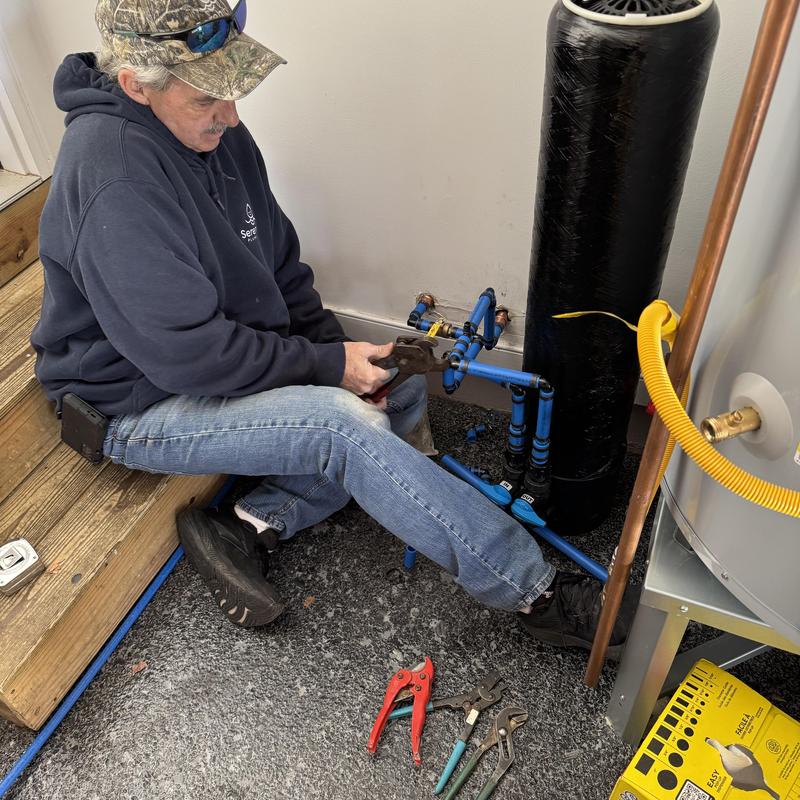 Water heater whole house filter installation in Glen Allen
