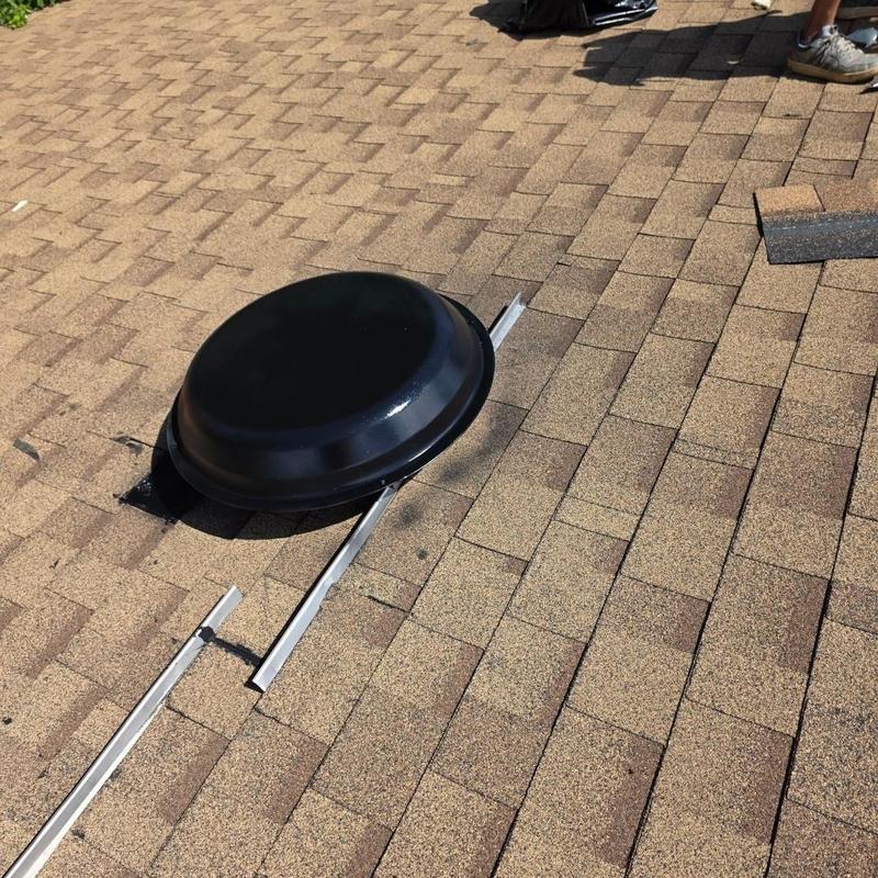 Pipe boot replacement and sealing on shingle roof Pipe boot replacement and sealing on shingle roof