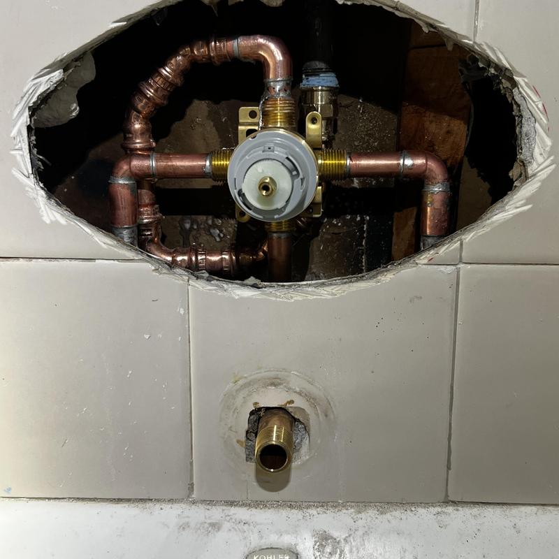 Delta single handle tub and shower valve installation