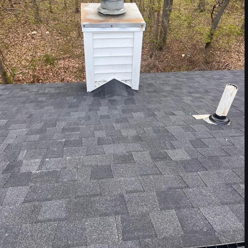 CertainTeed charcoal black asphalt shingle roof installation