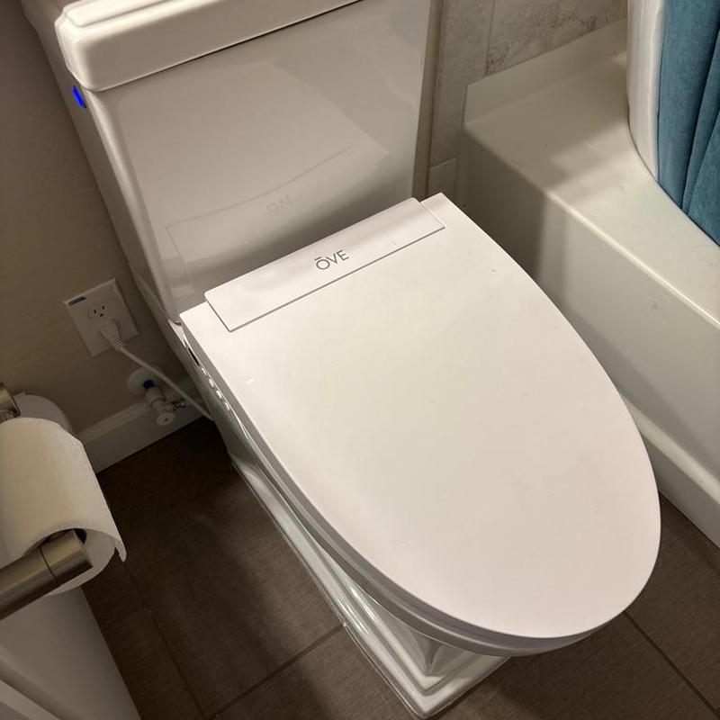 Toilet base with new wax ring and caulk seal