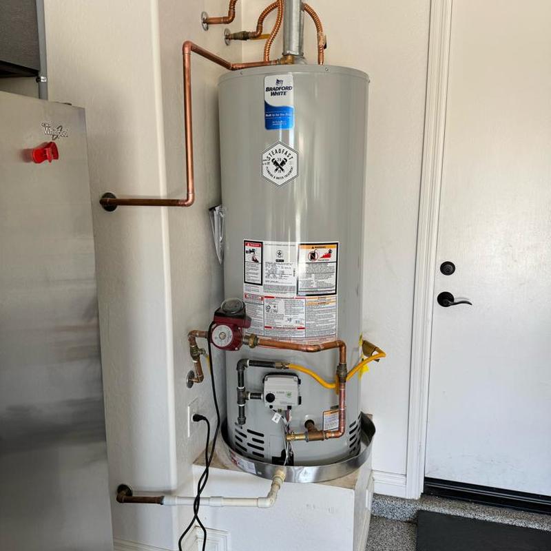 50 gallon gas water heater with copper piping