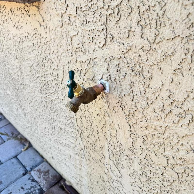 Outdoor hose bib replacement with copper sweat connection