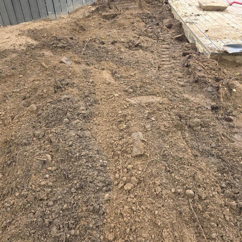 1500-gallon septic tank installation site dirt cover