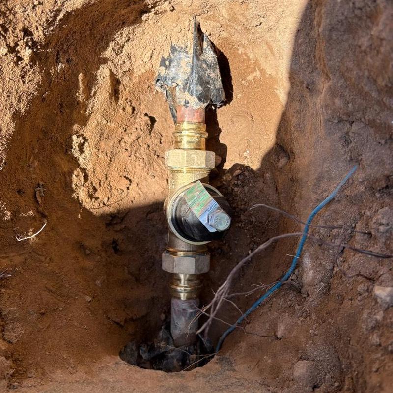 Pressure Relief Valve in ground with access box