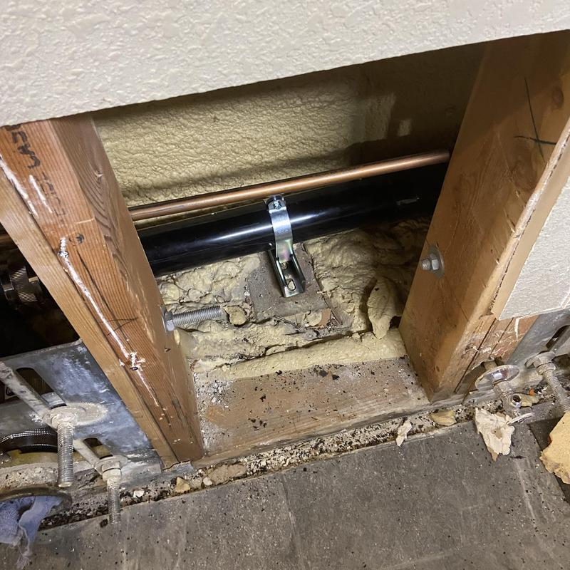 Cast iron toilet drain pipe replacement in wall cavity