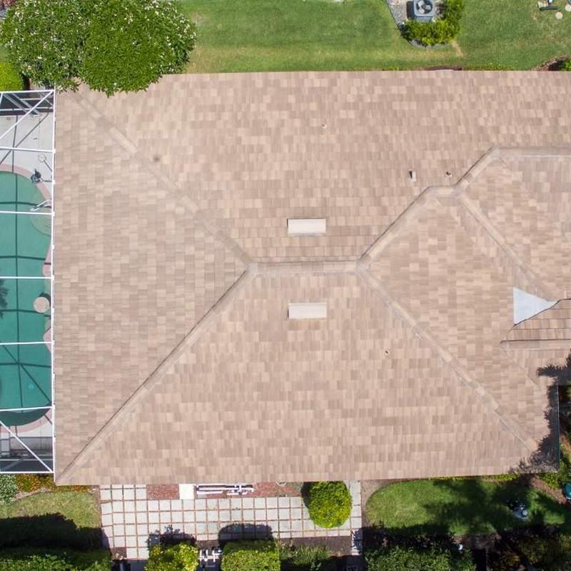 Concrete tile roof with ventilation skylight panels