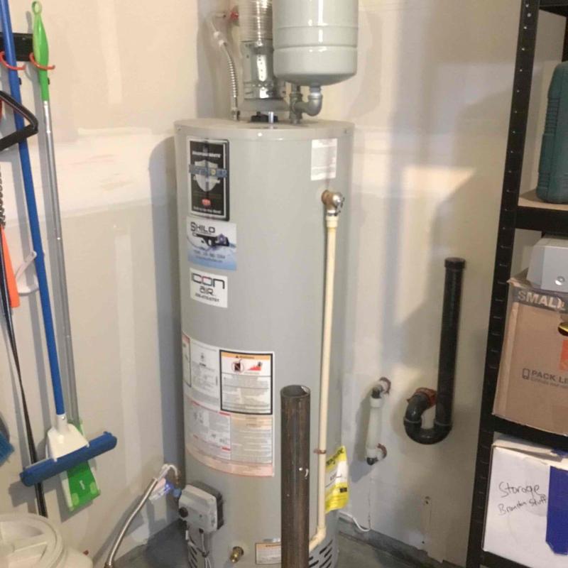 Water heater T&P valve with pressure relief pipe