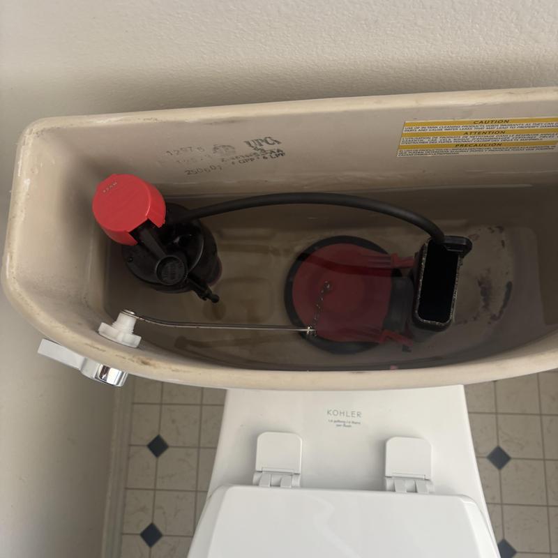 Toilet tank components with fill valve and flush valve assembly