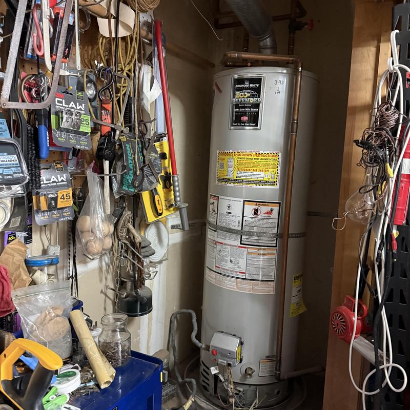 AO Smith 40-gallon water heater installed in residence AO Smith 40-gallon water heater installed in residence