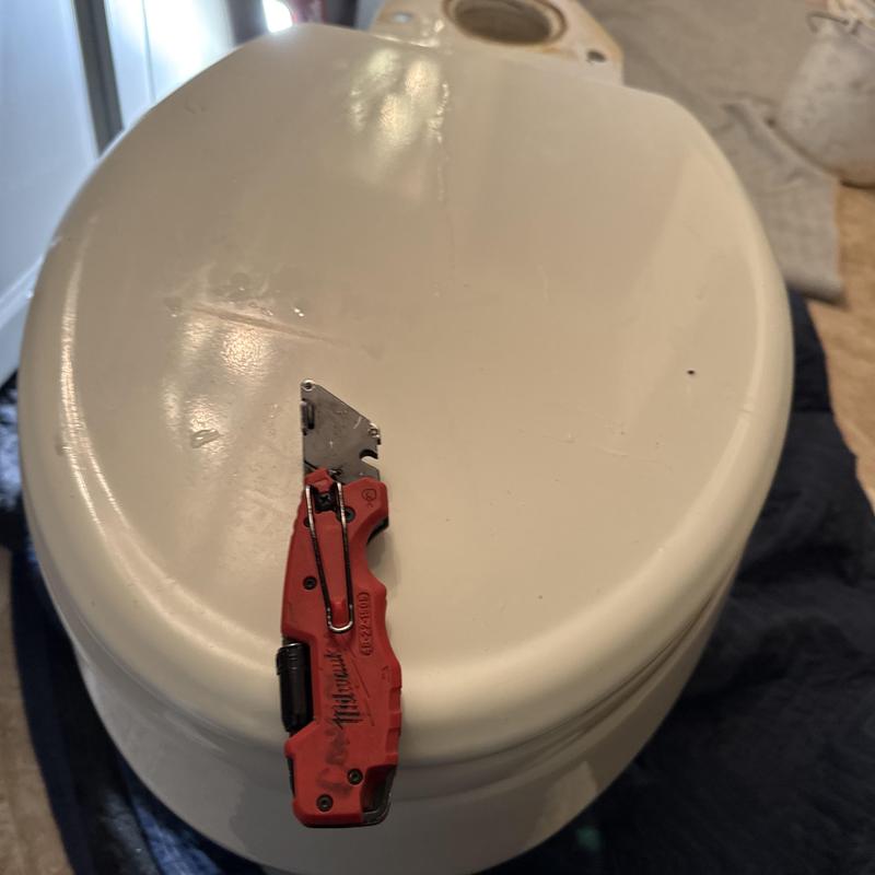 Toilet base with wax ring installation tool Toilet base with wax ring installation tool