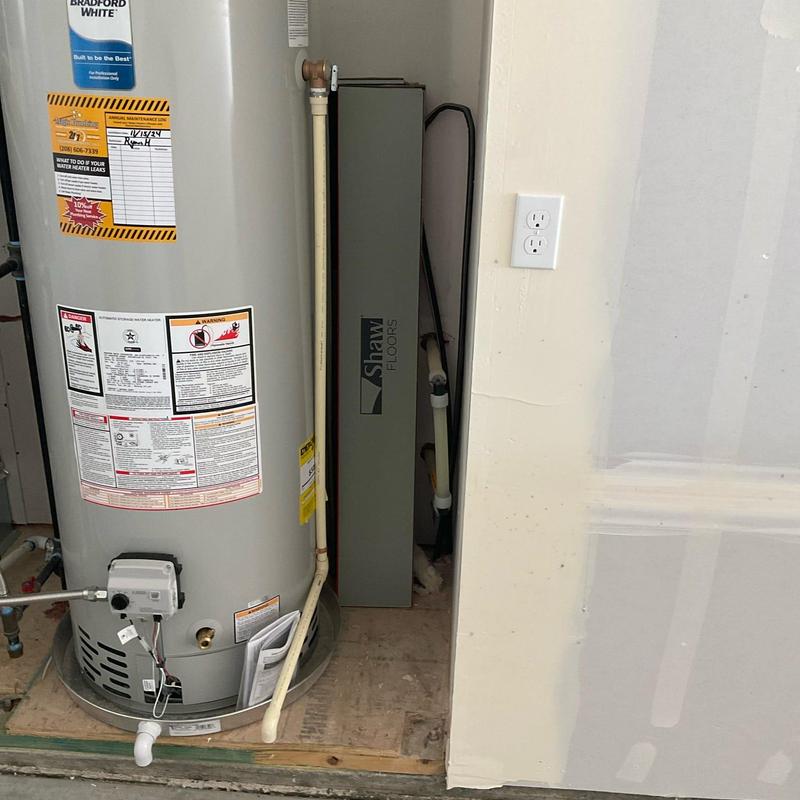 Water heater and existing softener loop in garage