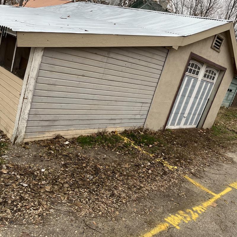 Concrete pipe burst excavation and yard marking