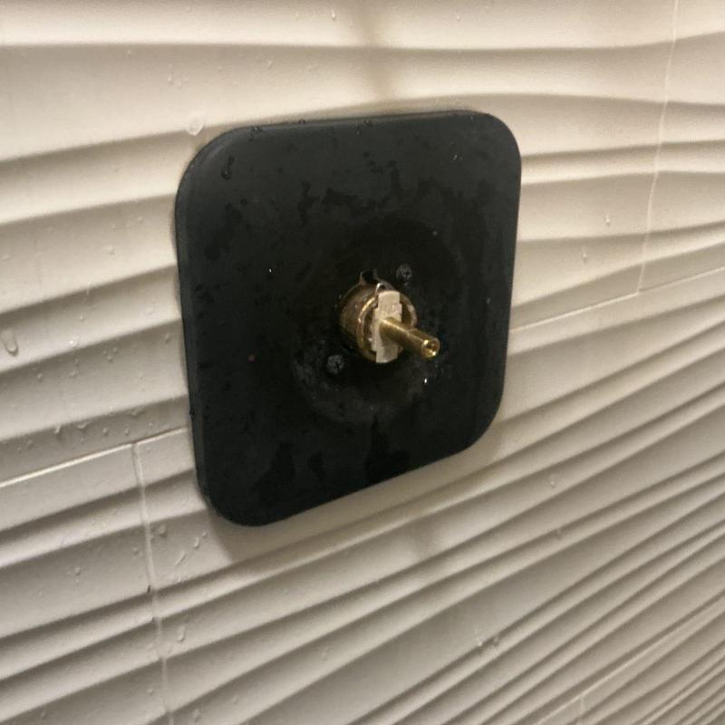 Moen shower cartridge valve with removed handle