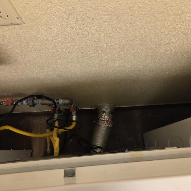 Dryer vent and gas line installation in common area