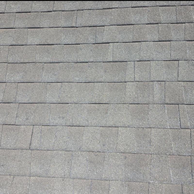 Roof shingles close-up showing uniform installation