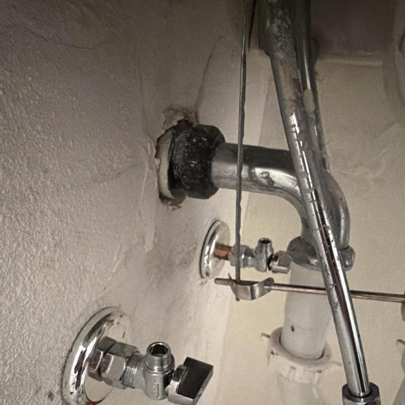 Quarter turn stop valves installation under sink plumbing