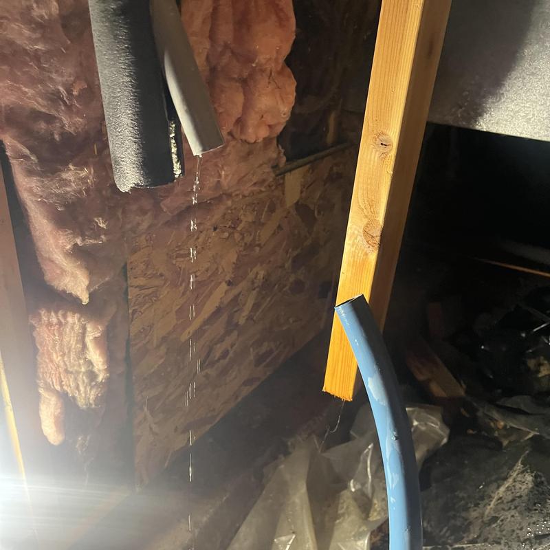 Main water line ball valve replacement in basement wall