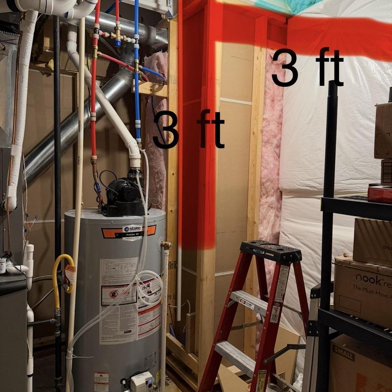 Power vent water heater with new exhaust vent installation