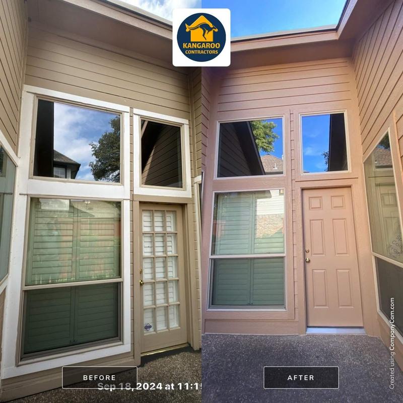 LP SmartSide siding and trim replacement courtyard
