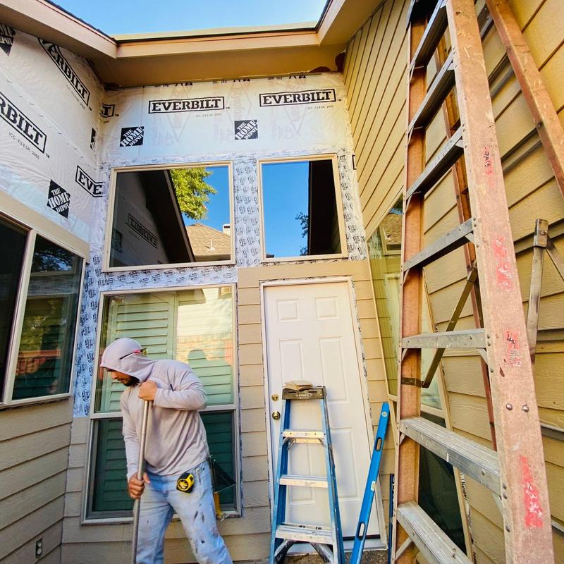 LP SmartSide siding and trim installation with vapor barrier