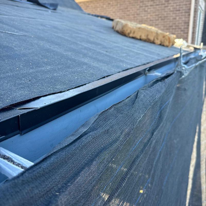 Roof edge drip metal installation with underlayment