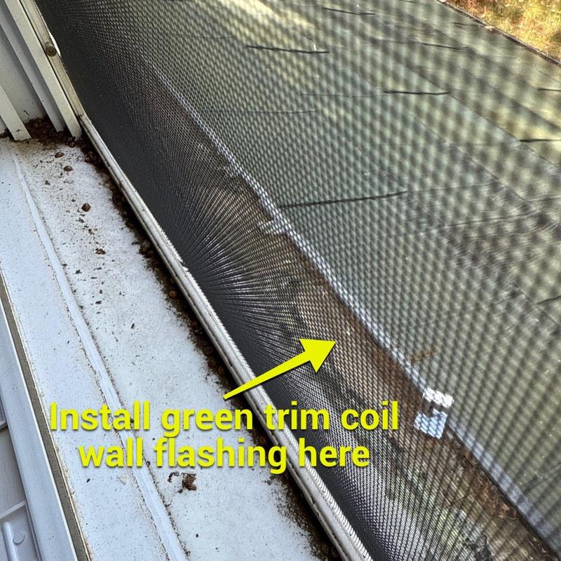 Wall flashing installation location on window trim