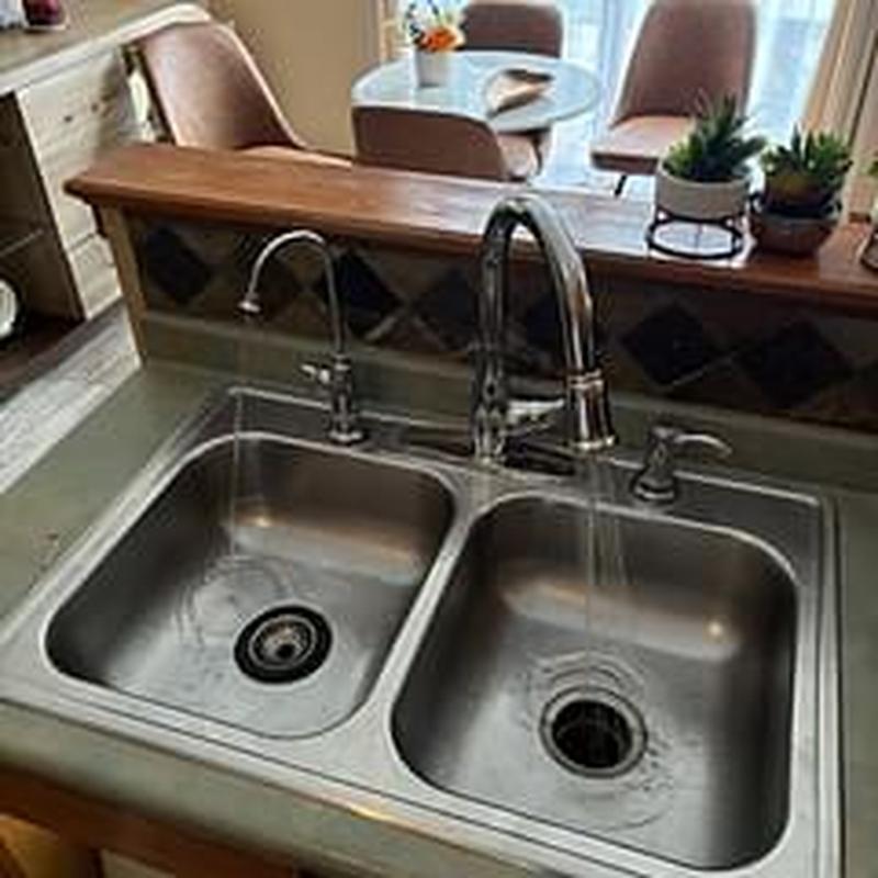 Wolverine Brass Finale Pull Out Kitchen Faucet installed