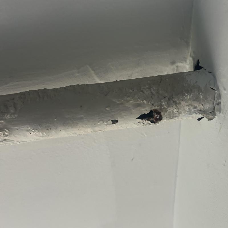 Kitchen secondary water pipe with corrosion holes Kitchen secondary water pipe with corrosion holes