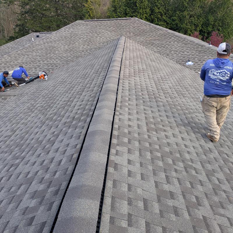 GAF HDZ weathered wood shingle roof installation