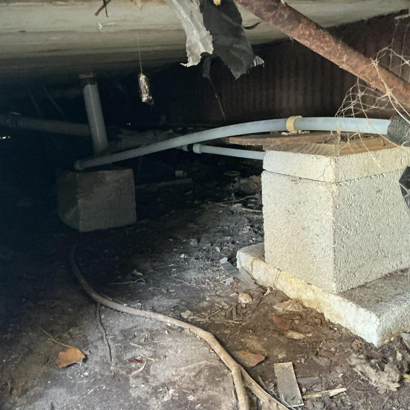 Uponor PEX repipe under mobile home crawlspace