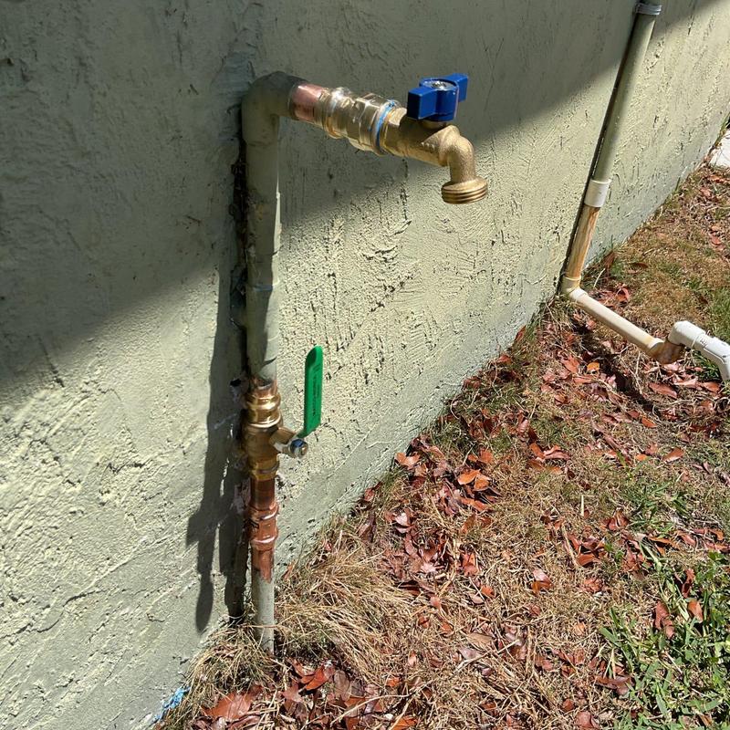 Main valve and hose bibs with quarter turn handles