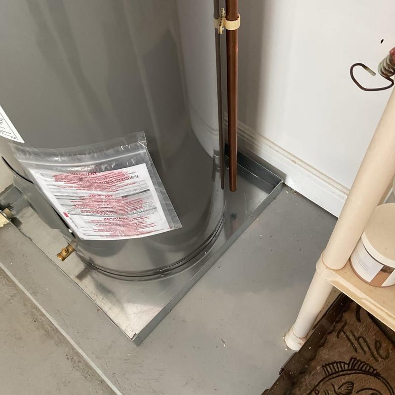 Rheem 50-gallon electric water heater installation