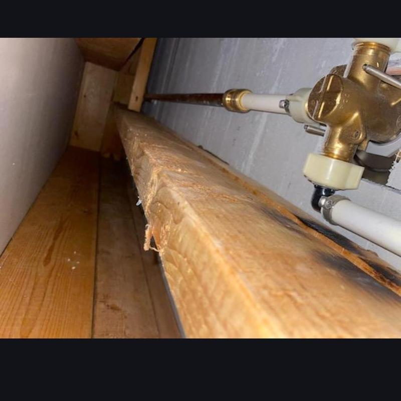 PEX supply line and brass valve installation
