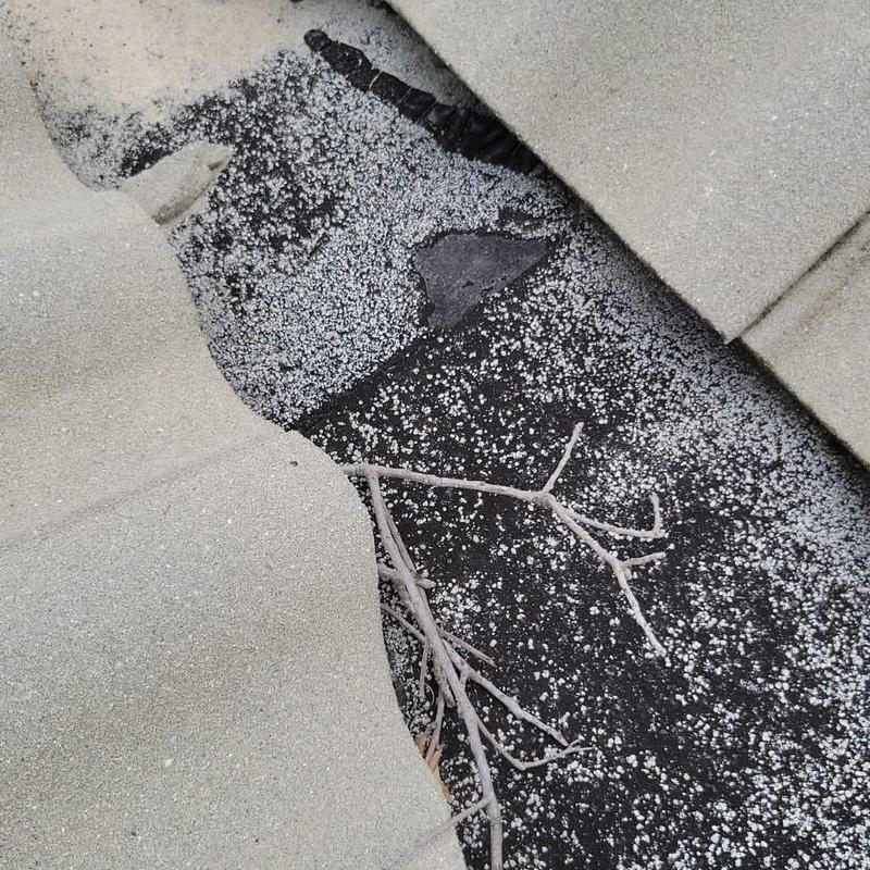 Tile roof with damaged and misaligned tiles