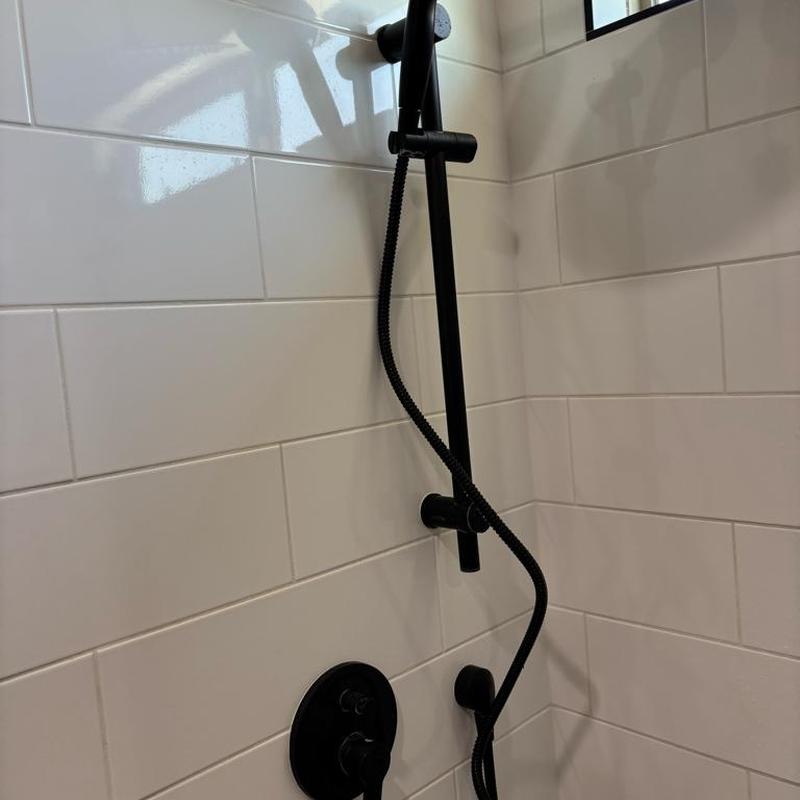Black shower arm, head, and handheld hose replacement