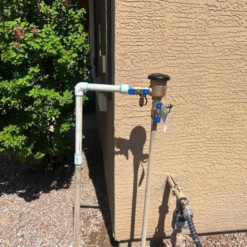 Wilkins pressure vacuum breaker installed on irrigation system