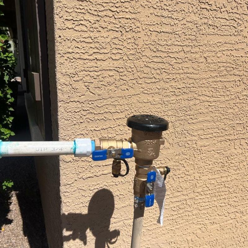 Pressure vacuum breaker with new valves on irrigation line