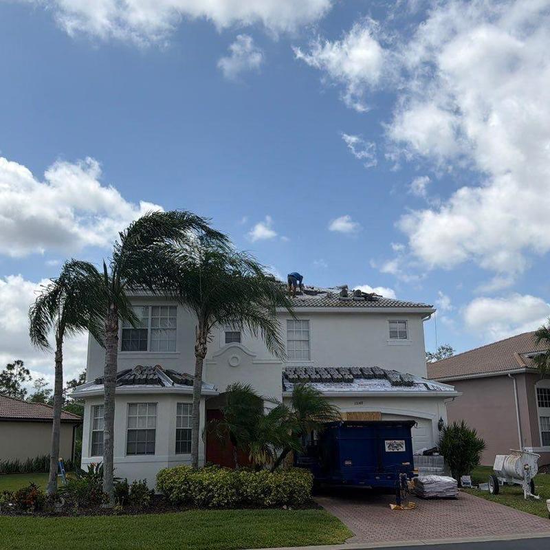 Crown Tile concrete roof installation with foam adhesive