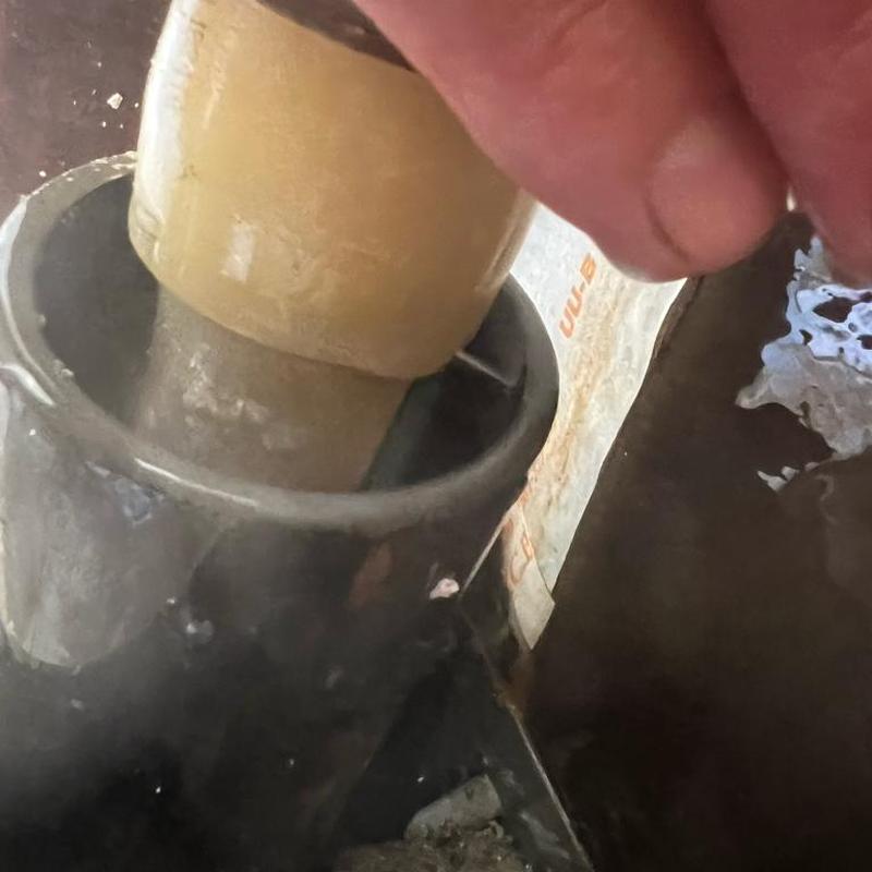 PEX piping leak with brass adapter installation
