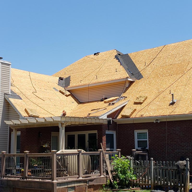Roof decking removal for GAFHDZ shingle installation Roof decking removal for GAFHDZ shingle installation