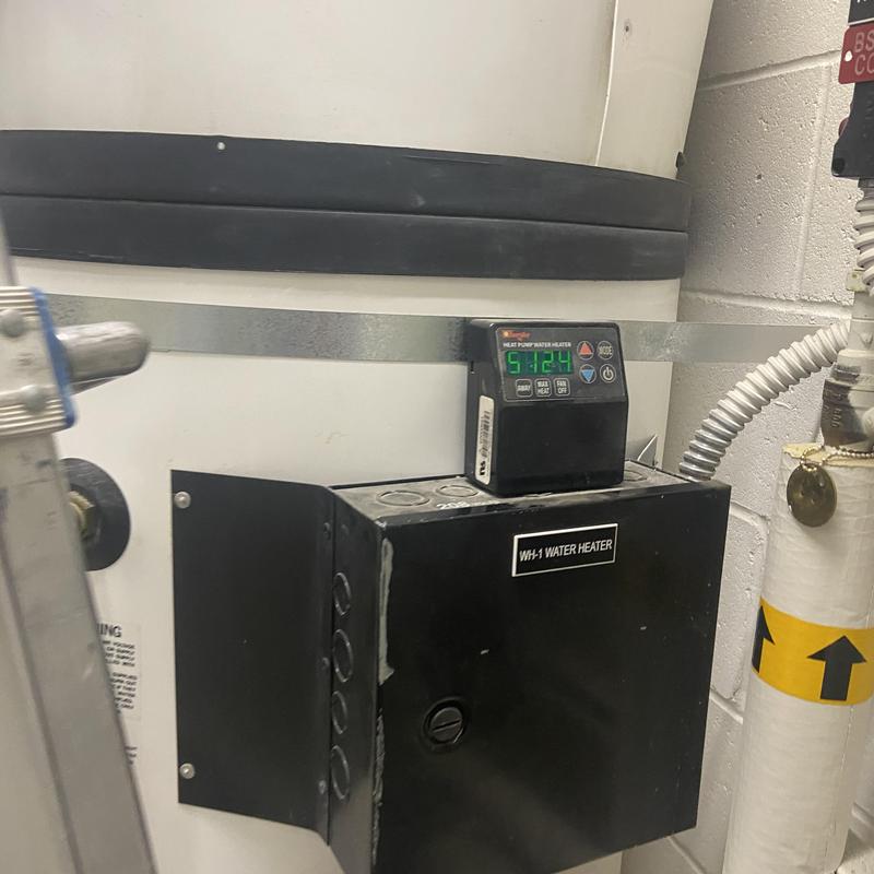 Commercial 80-gallon water heater control panel
