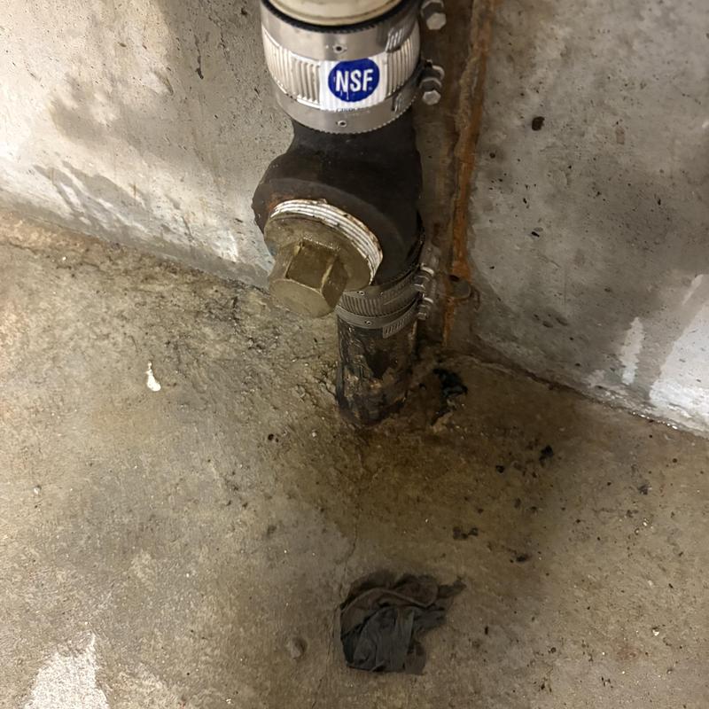 Kitchen stack pipe with basement cleanout access Kitchen stack pipe with basement cleanout access