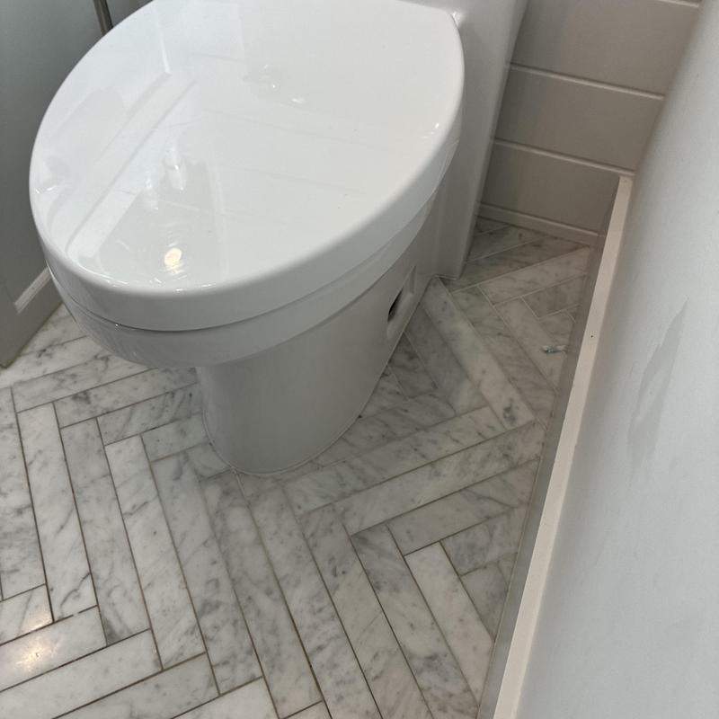 Toilet with replaced fill valve and water line Toilet with replaced fill valve and water line