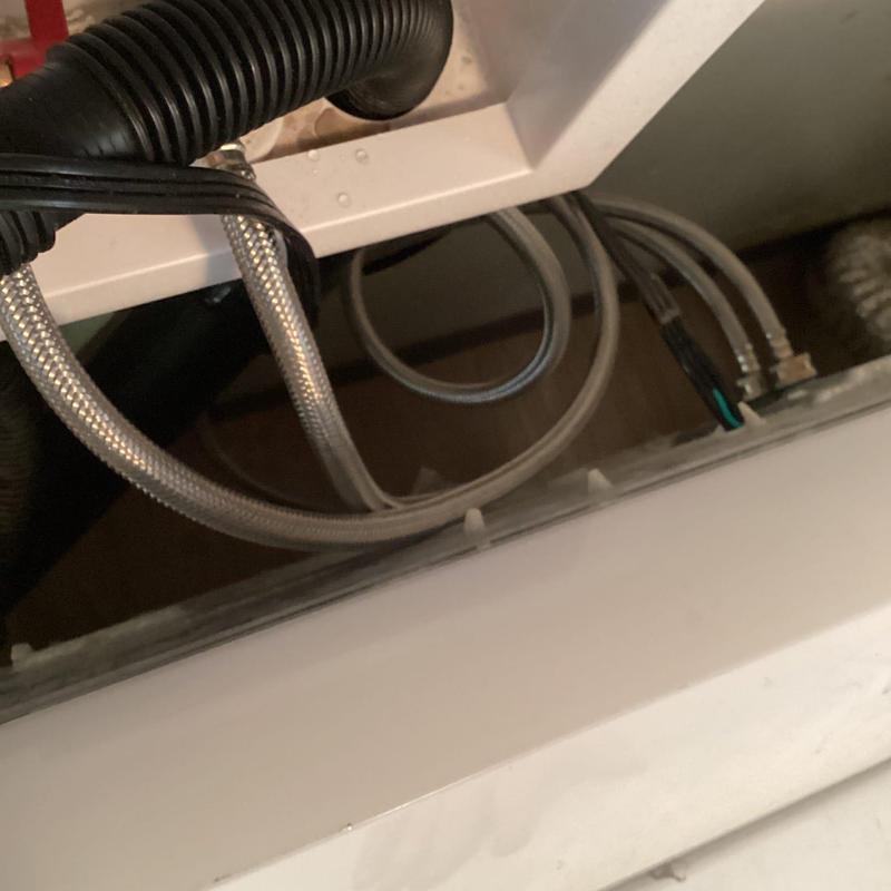 Washing machine water supply and drain lines installation