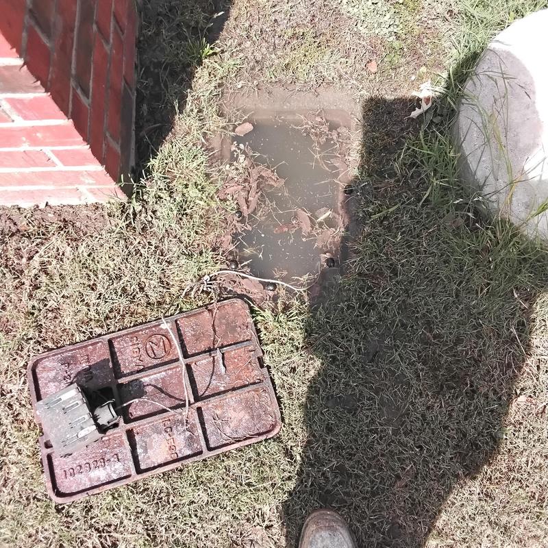 Water main valve box with shutoff installation and pea gravel